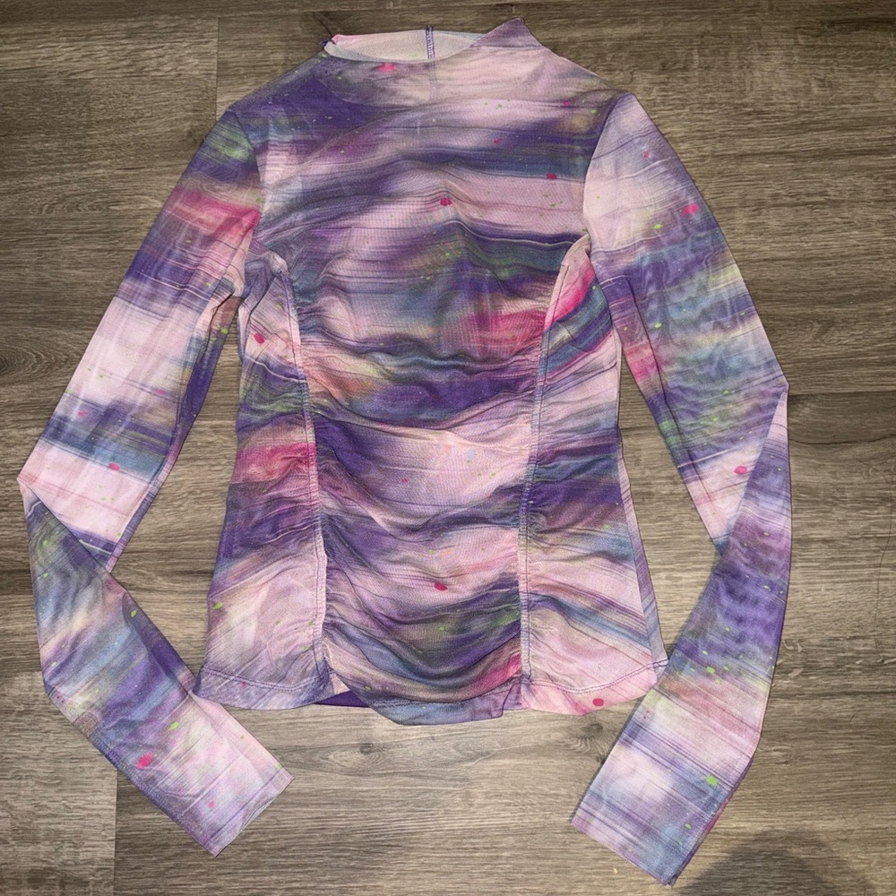 By Anthropologie Double layer mesh top - Picture 6 of 8
